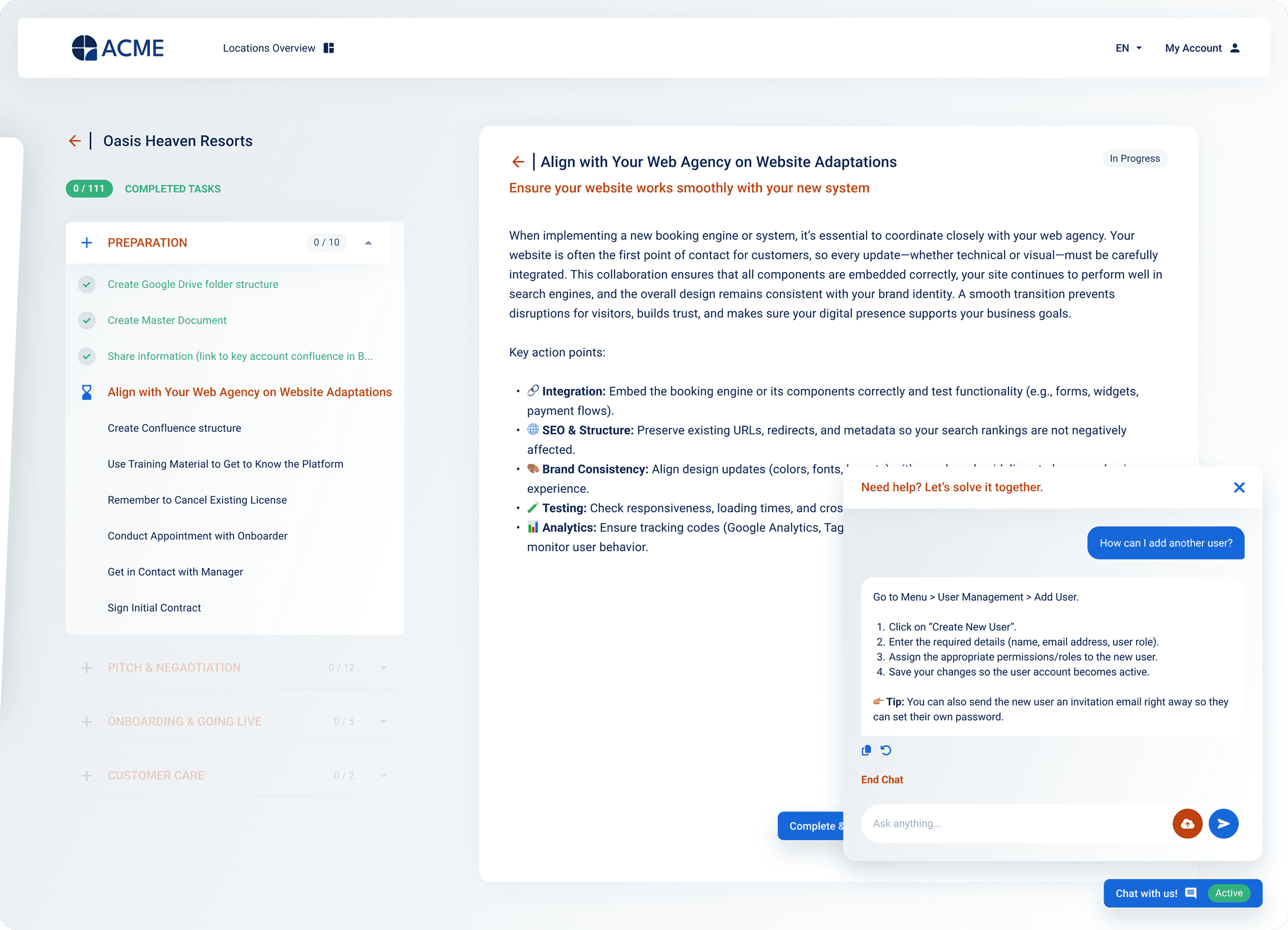 enablement support